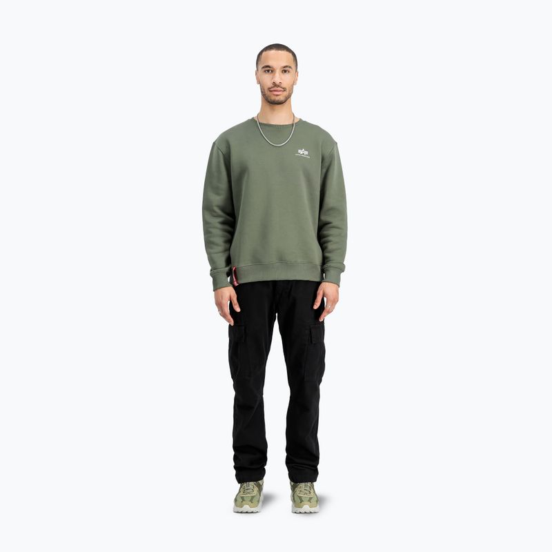 Bluză pentru bărbați Alpha Industries Basic Small Logo dark olive 2