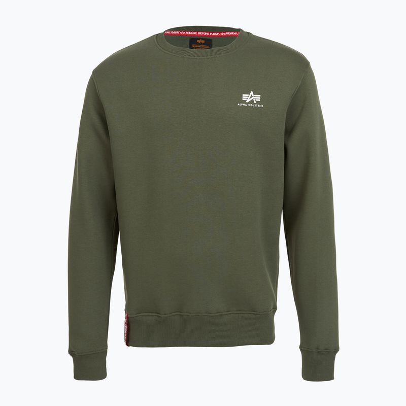 Bluză pentru bărbați Alpha Industries Basic Small Logo dark olive 5