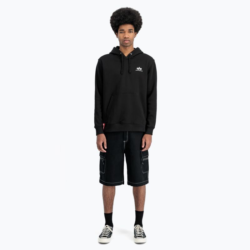 Hanorac pentru bărbați Alpha Industries Basic Small Logo Hoodie black 2