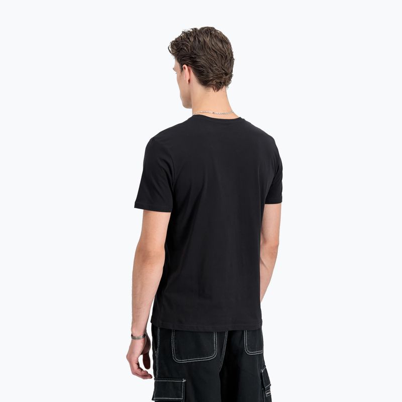 Tricou pentru bărbați Alpha Industries Basic Small Logo black/neon orange 3