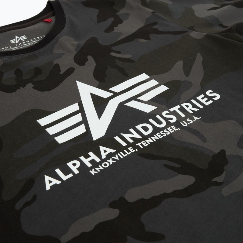 Tricou polo pentru bărbați Alpha Industries Basic Camo black camo 3
