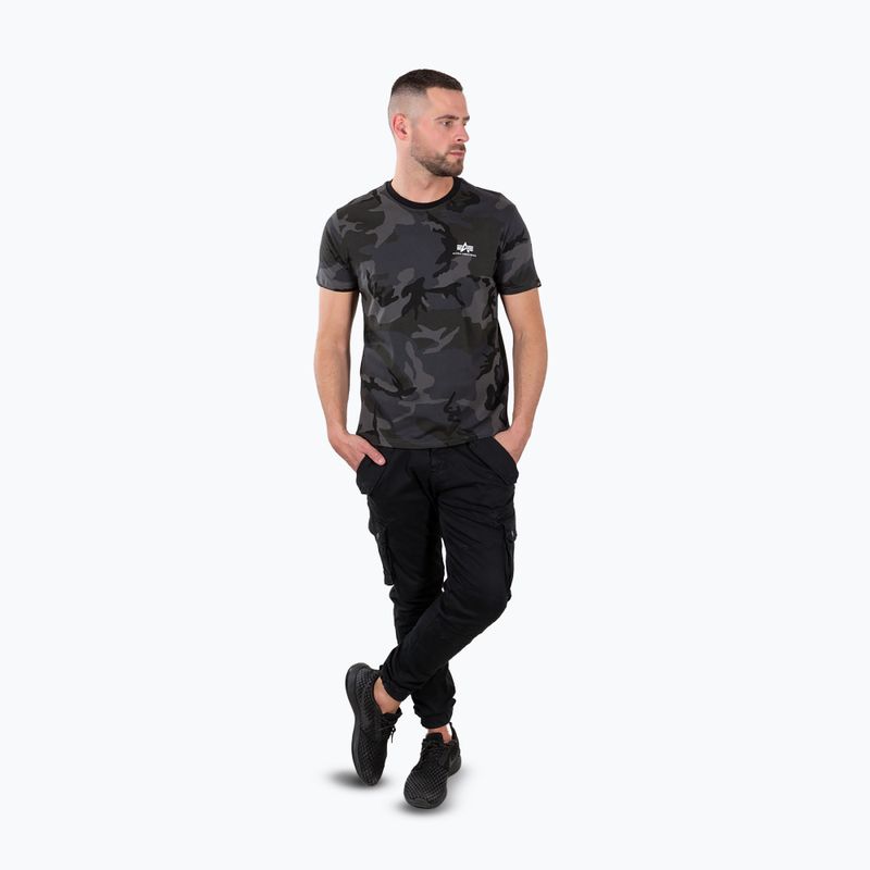 Tricou pentru bărbați  Alpha Industries Basic Small Logo Camo black camo 2