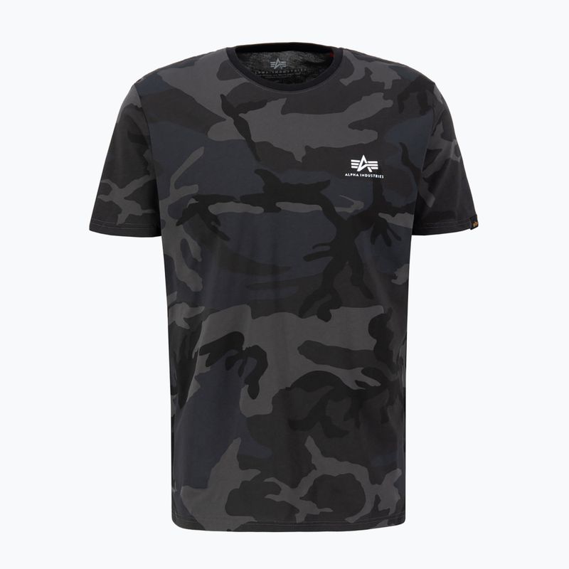 Tricou pentru bărbați  Alpha Industries Basic Small Logo Camo black camo 4