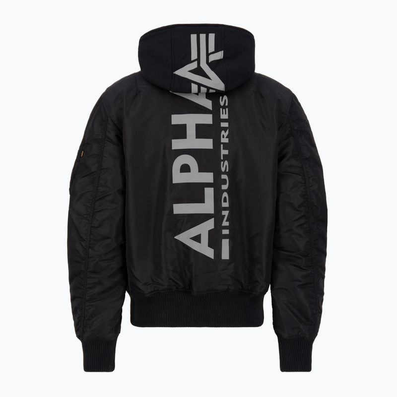 Alpha Industries jachetă pentru bărbați MA-1 ZH Back Print negru / reflectorizant 2