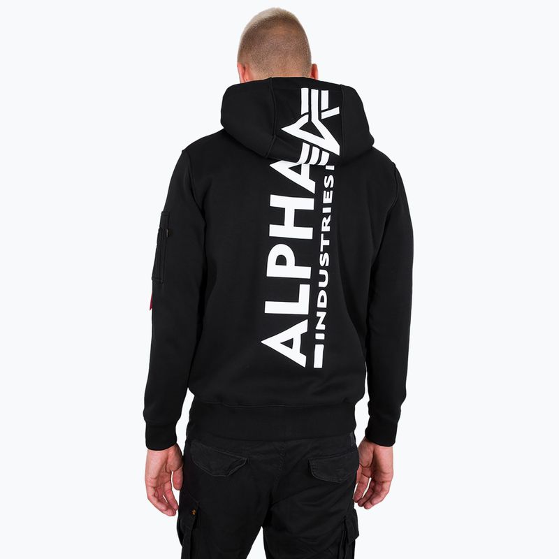 Bluză pentru bărbați Alpha Industries Back Print Zip black 3