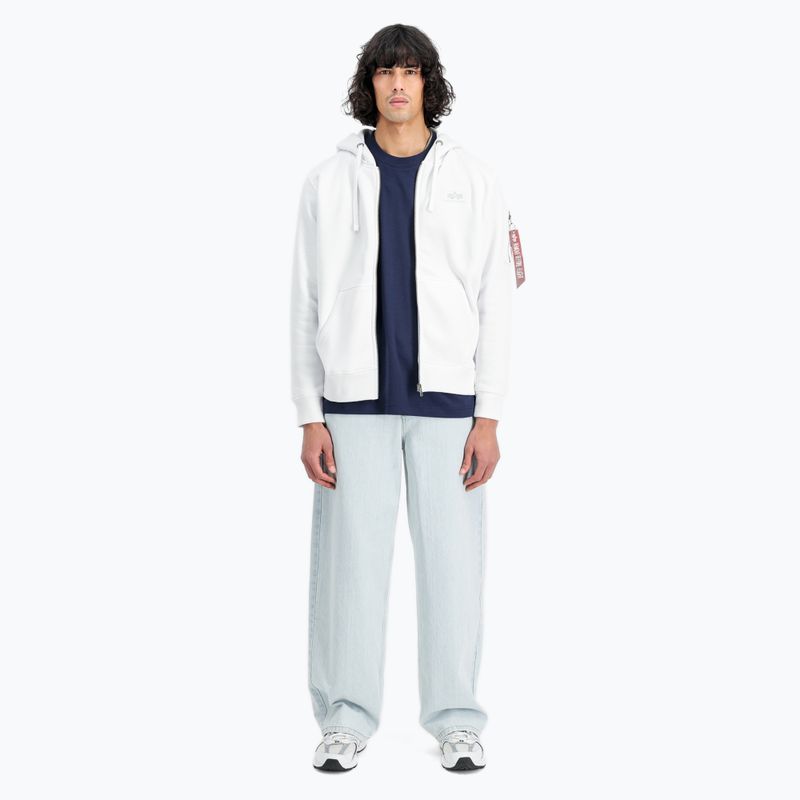 Bluză pentru bărbați Alpha Industries Back Print Zip white 2