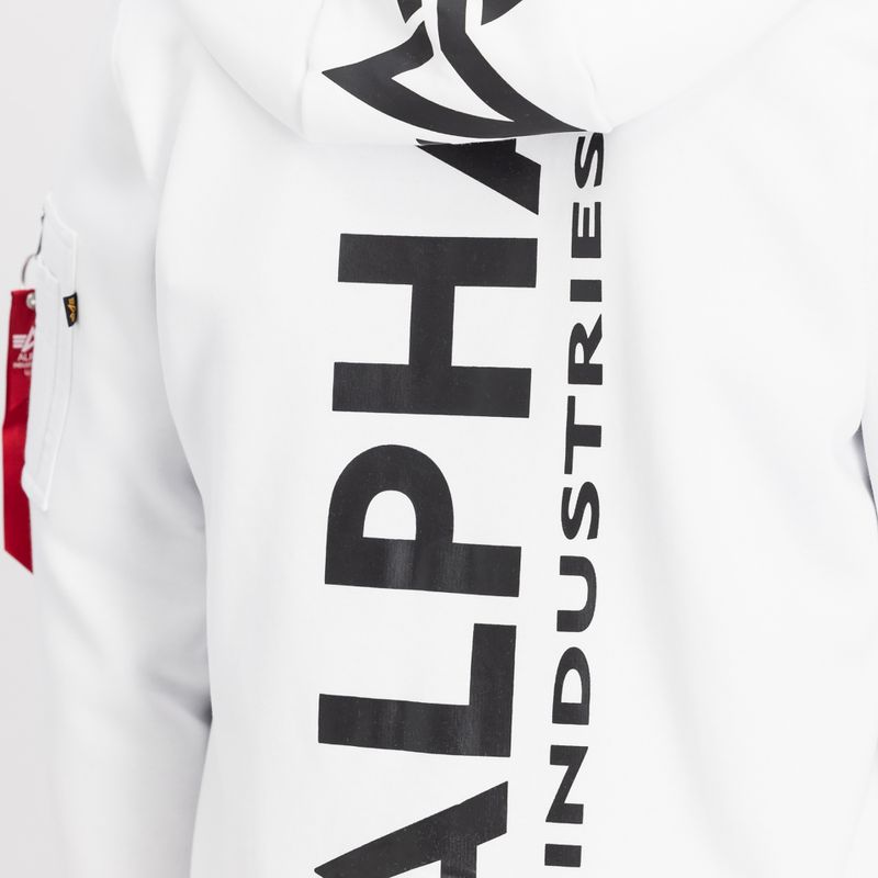 Bluză pentru bărbați Alpha Industries Back Print Zip white 7