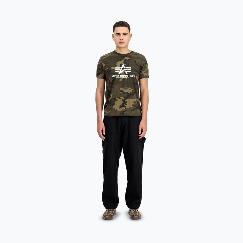 Tricou polo pentru bărbați Alpha Industries Basic Camo olive camo 2