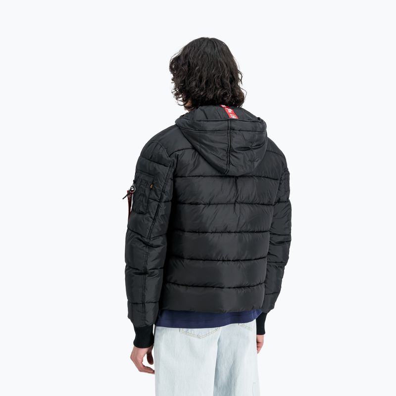 Geacă pentru bărbați Alpha Industries Hooded Puffer Faux Down black 4