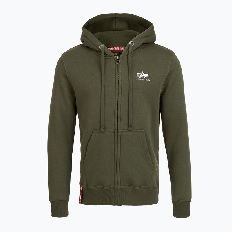 Bluză pentru bărbați Alpha Industries Basic Zip SL dark olive