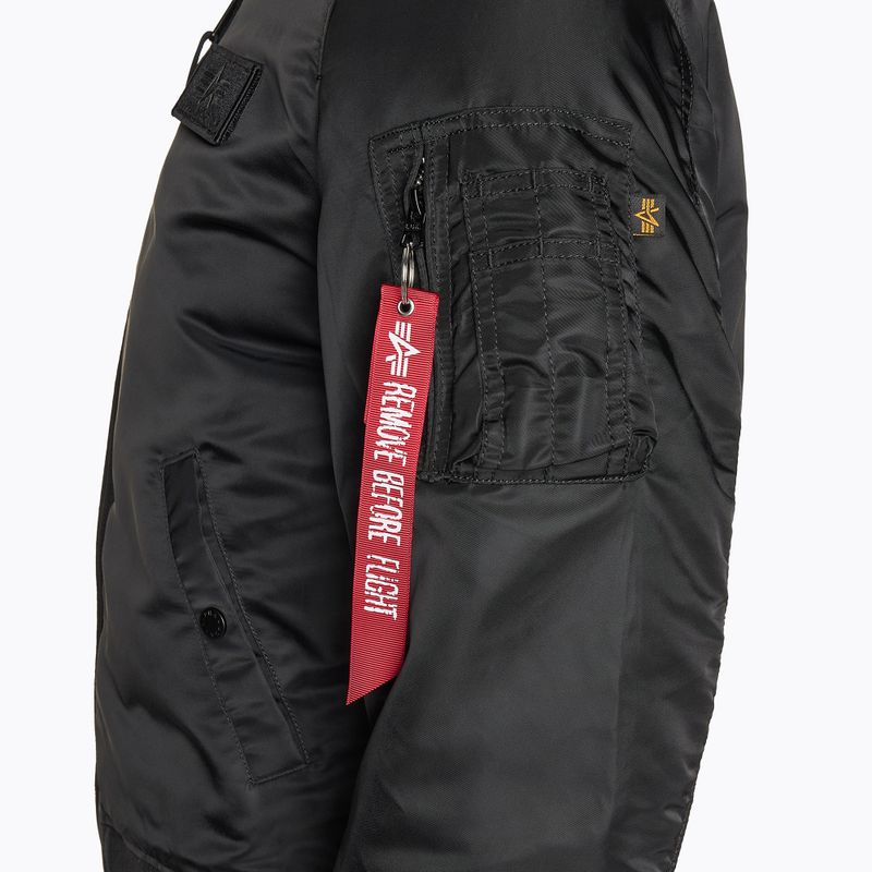 Alpha Industries jachetă pentru bărbați MA-1 ZH Back Print negru / curcubeu reflectorizant 5