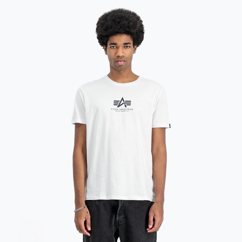 Tricou pentru bărbați  Alpha Industries Basic Mid Logo white