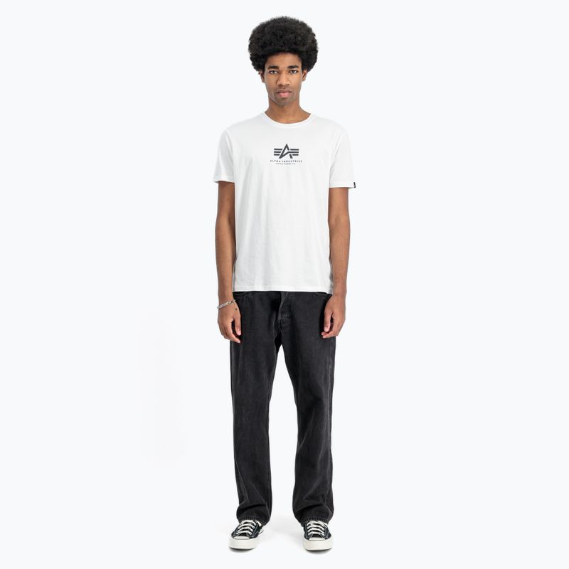 Tricou pentru bărbați  Alpha Industries Basic Mid Logo white 2