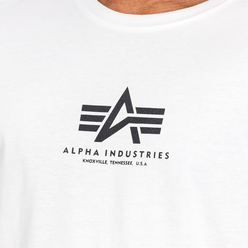 Tricou pentru bărbați  Alpha Industries Basic Mid Logo white 6