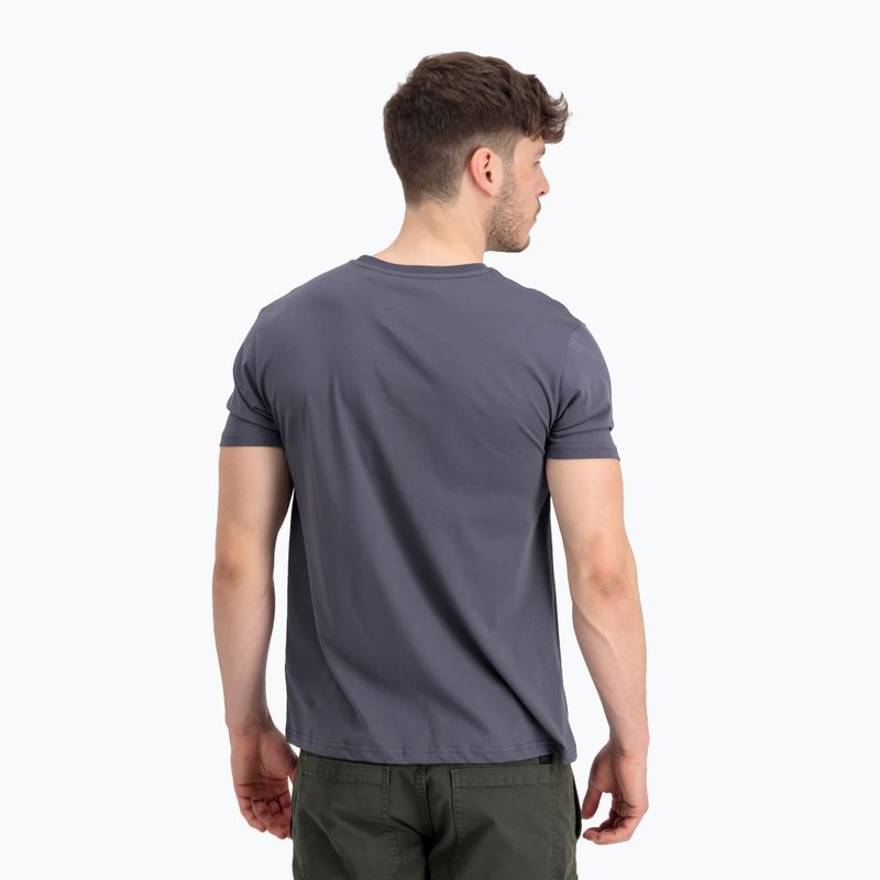 Tricou pentru bărbați  Alpha Industries Basic Mid Logo greyblack/black 3
