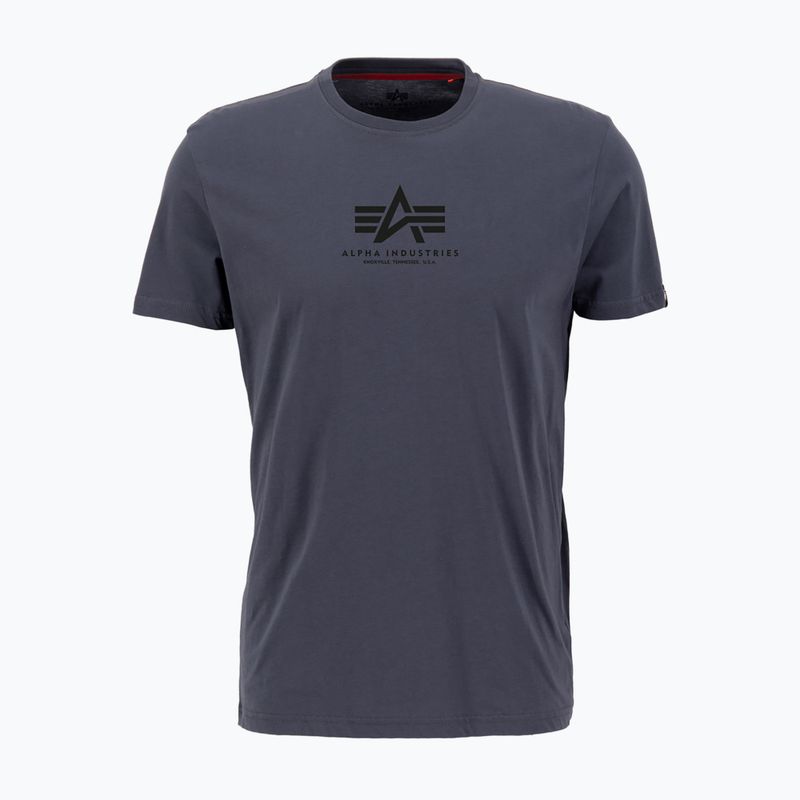 Tricou pentru bărbați  Alpha Industries Basic Mid Logo greyblack/black 4