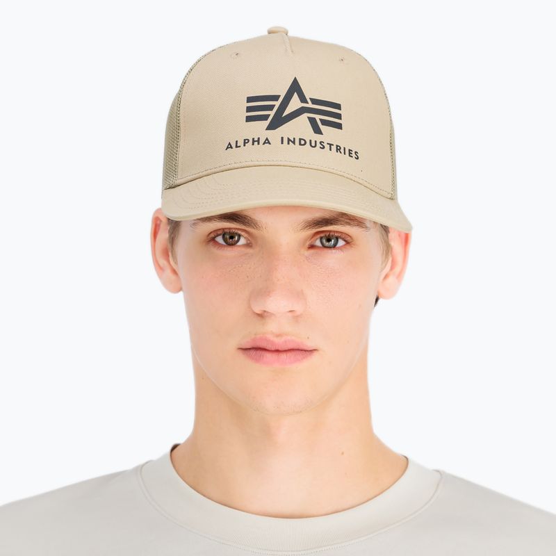 Șapcă pentru bărbați Alpha Industries Basic Trucker sand 3