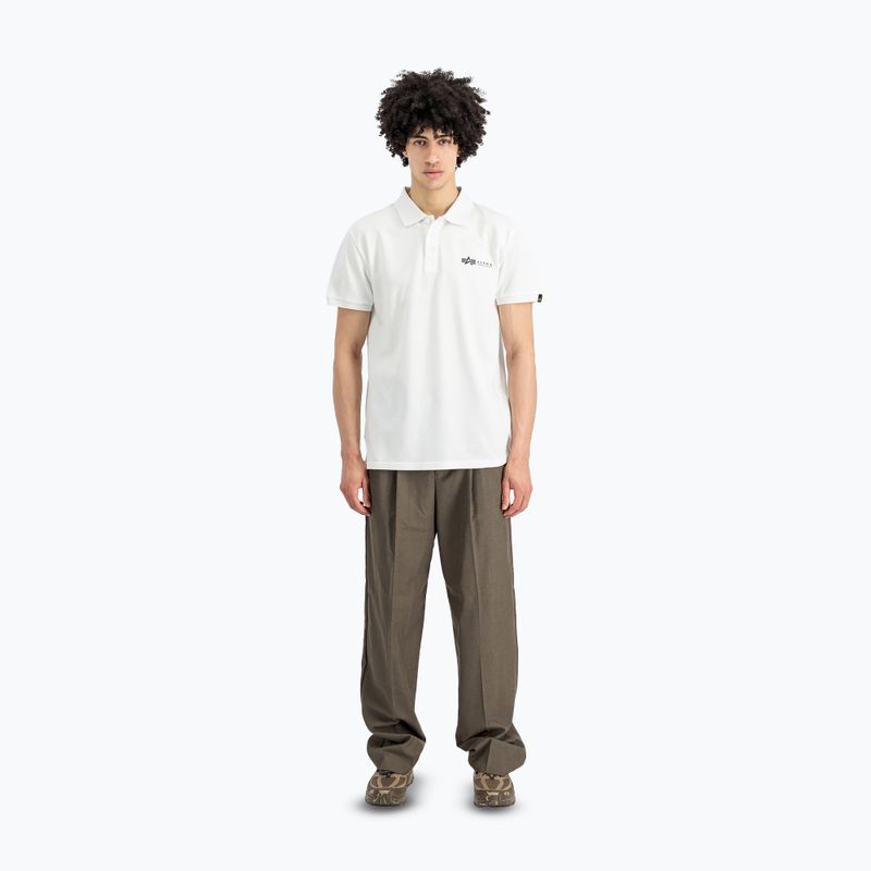 Tricou pentru bărbați Alpha Industries Basic Polo Small Logo white 2