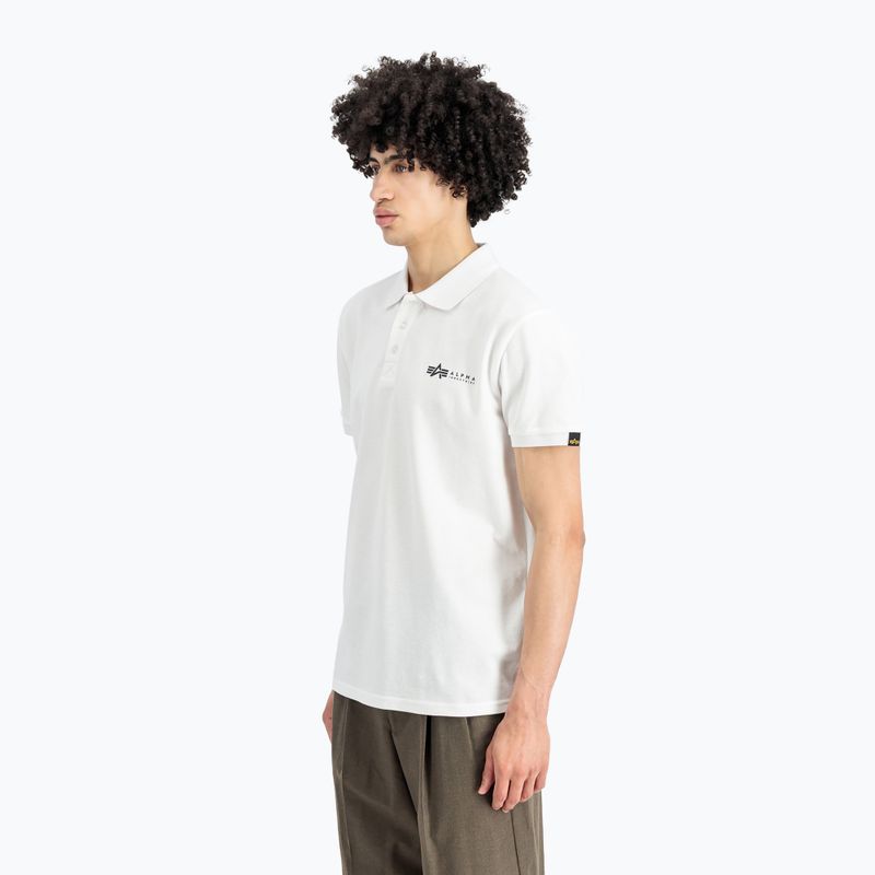 Tricou pentru bărbați Alpha Industries Basic Polo Small Logo white 3