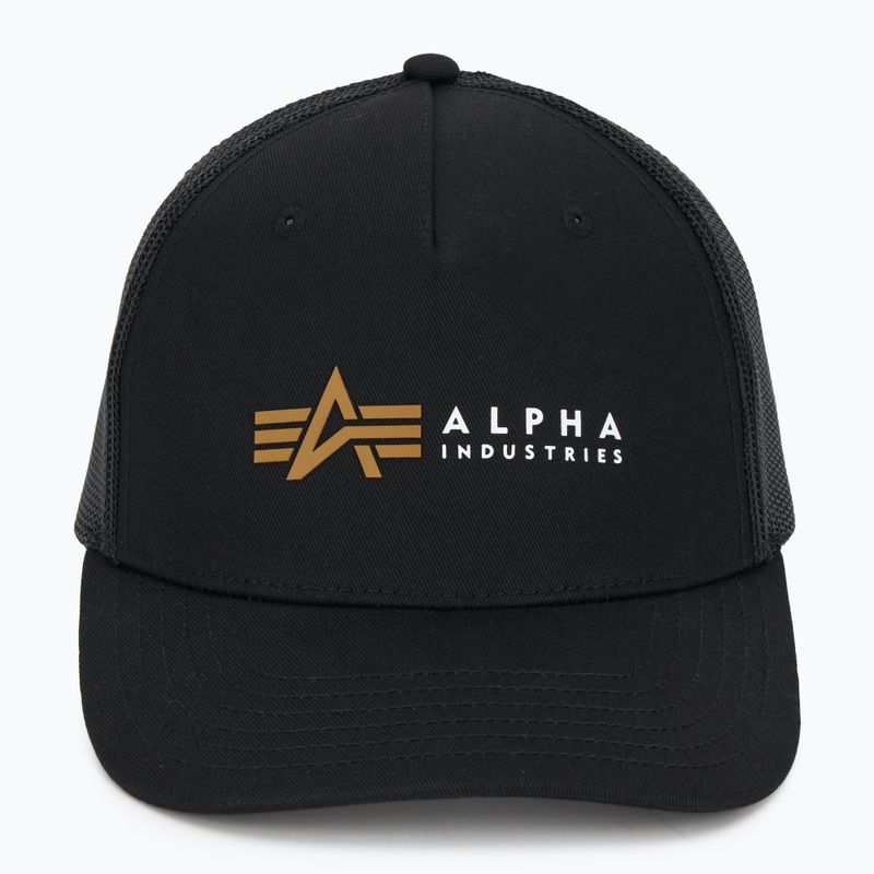 Șapcă pentru bărbați Alpha Industries Label Trucker black 2