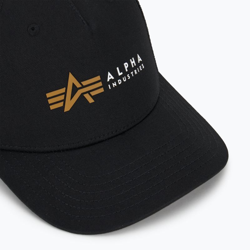 Șapcă pentru bărbați Alpha Industries Label Trucker black 3