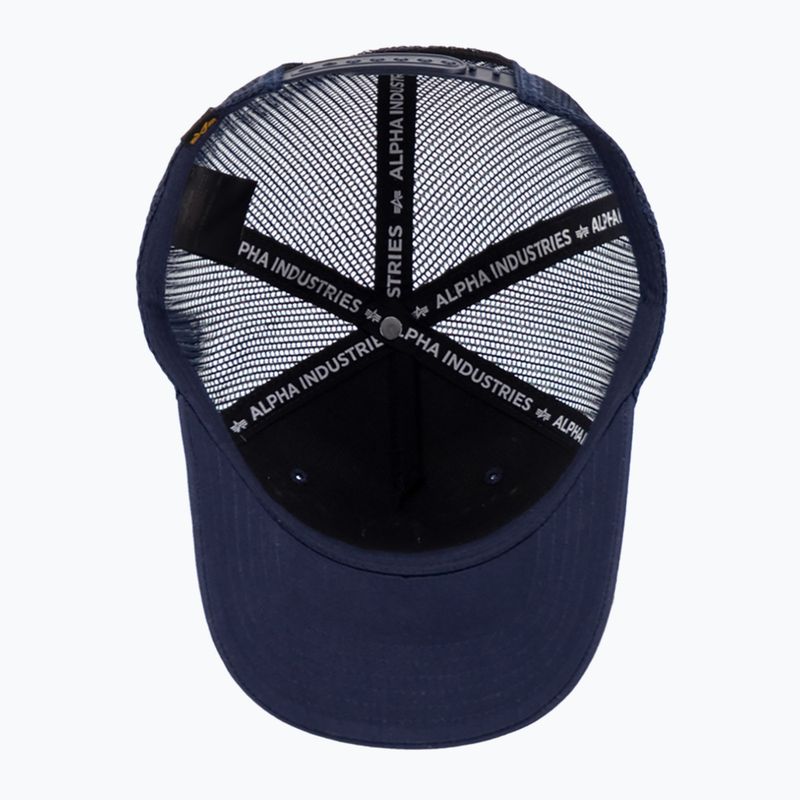 Șapcă pentru bărbați Alpha Industries Label Trucker rep.blue 3