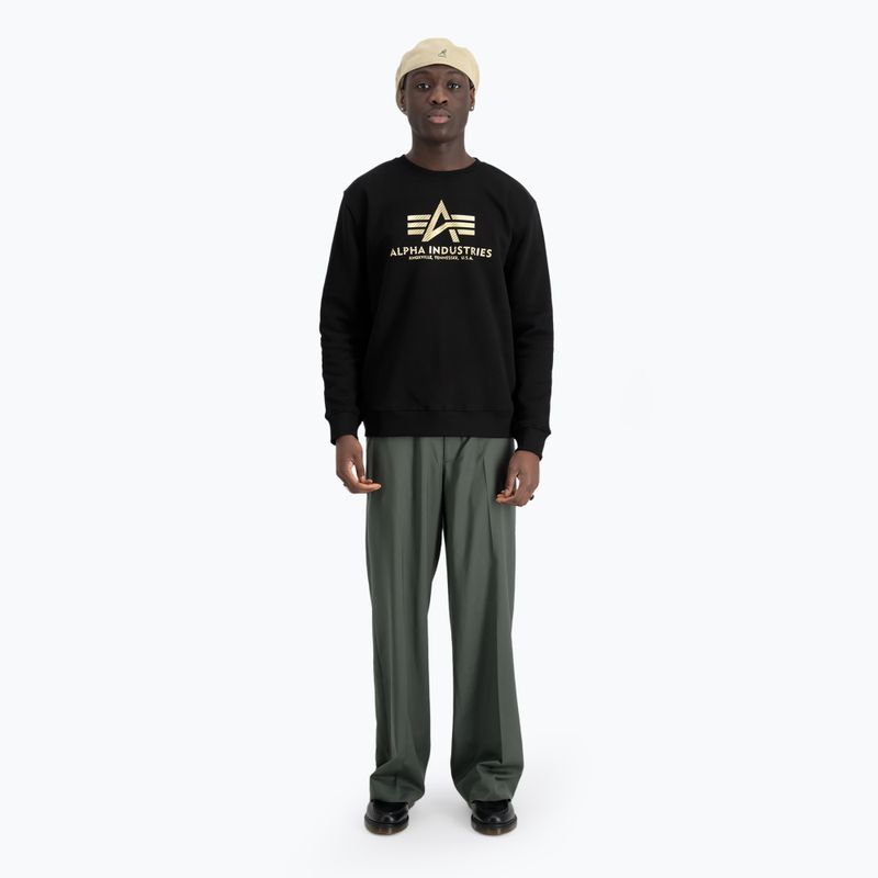 Bluză pentru bărbați Alpha Industries Basic Carbon black/gold 2