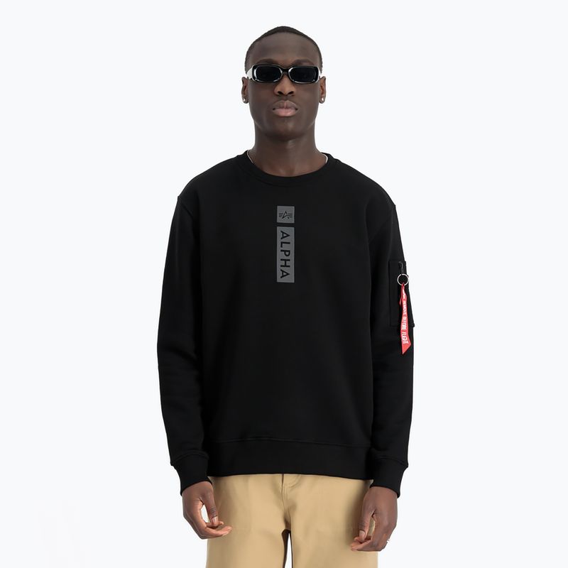 Bluză pentru bărbați Alpha Industries Reflective Print Sweater black