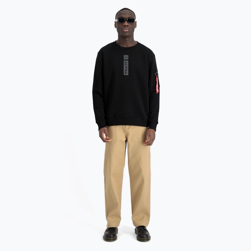 Bluză pentru bărbați Alpha Industries Reflective Print Sweater black 2