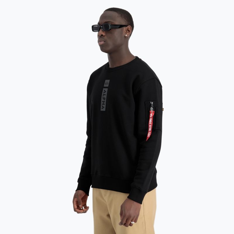 Bluză pentru bărbați Alpha Industries Reflective Print Sweater black 4