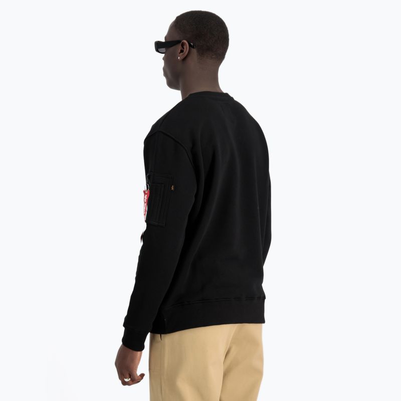 Bluză pentru bărbați Alpha Industries Reflective Print Sweater black 5