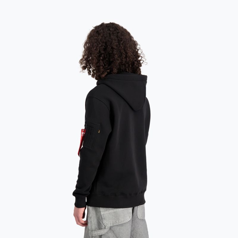 Bluză pentru bărbați Alpha Industries Puff Print Hoodie black 4