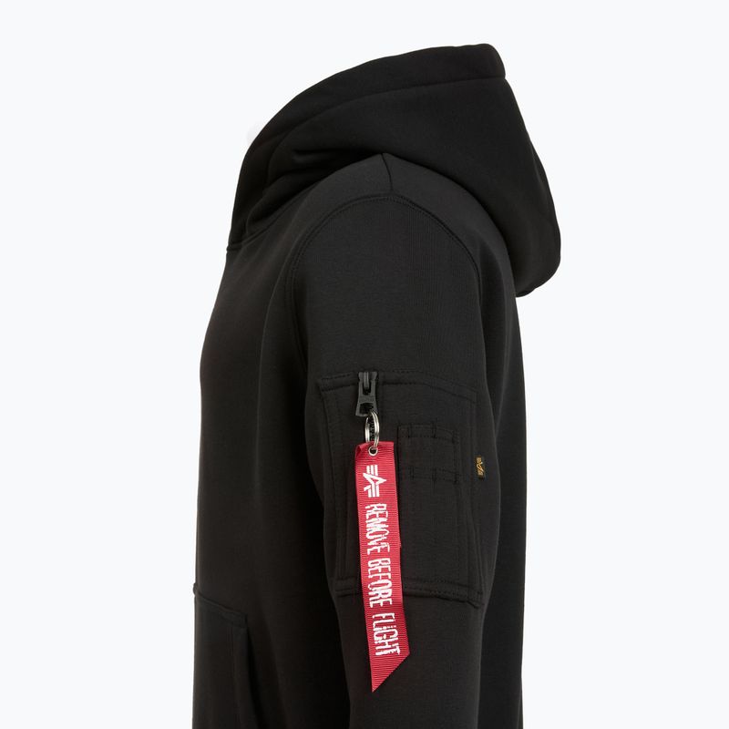 Bluză pentru bărbați Alpha Industries Puff Print Hoodie black 8