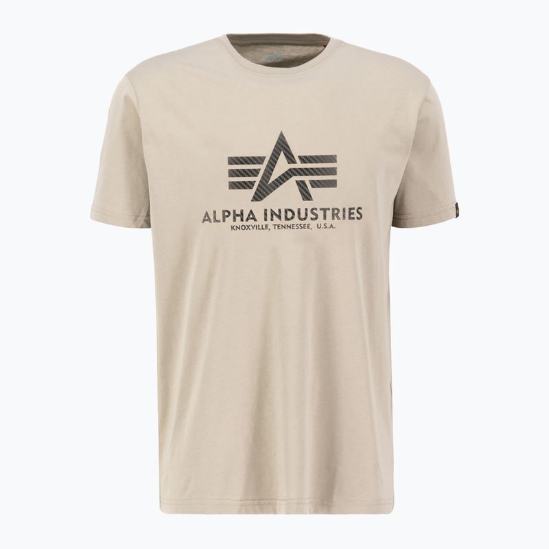 Tricou pentru bărbați Alpha Industries Basic T Carbon vintage sand