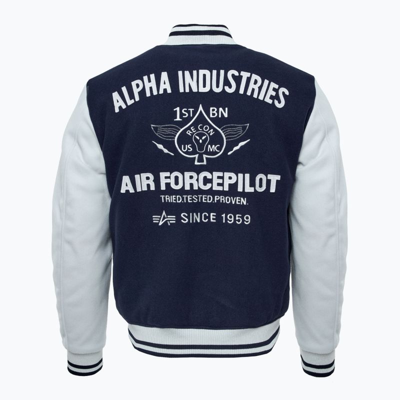 Jachetă Alpha Industries Varsity Air Force ultra navy pentru bărbați 2