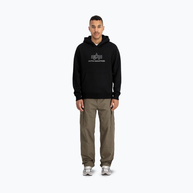 Bluză pentru bărbați Alpha Industries Basic Hoodie TPU black/chrome 2