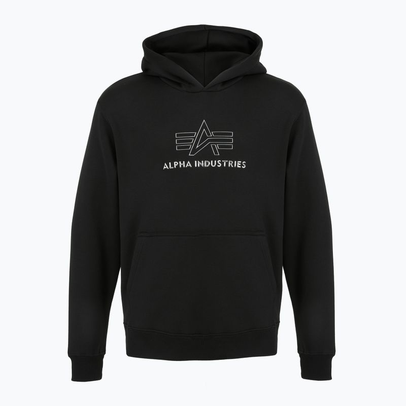 Bluză pentru bărbați Alpha Industries Basic Hoodie TPU black/chrome 6