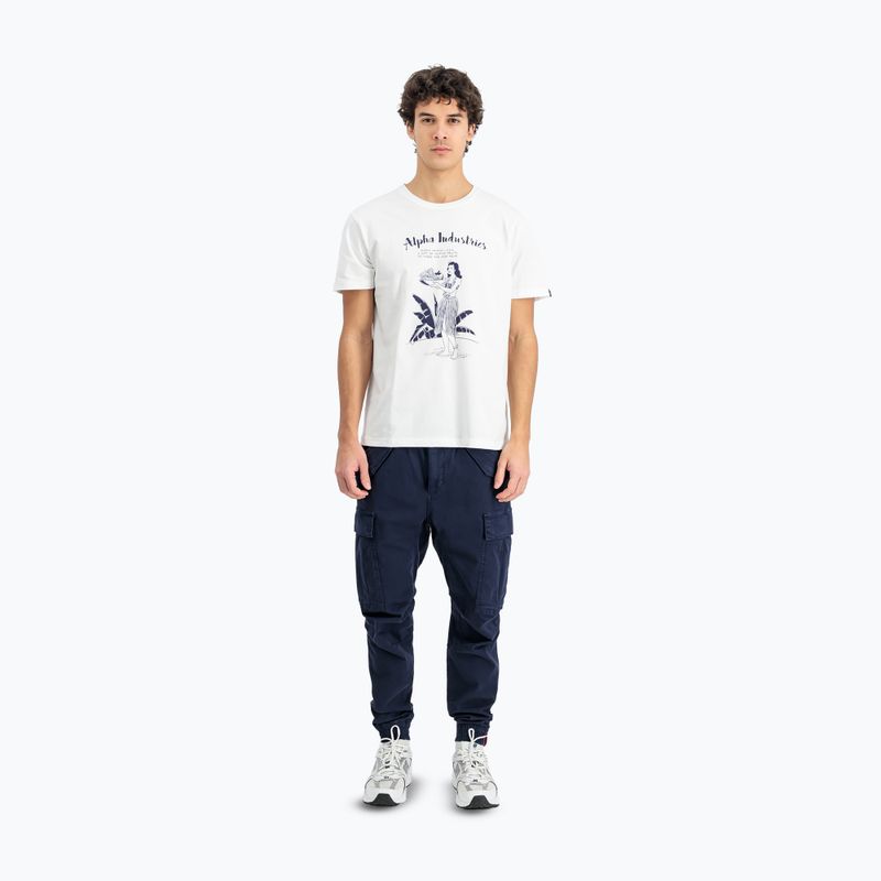 Tricou pentru bărbați  Alpha Industries Hawaii white 2