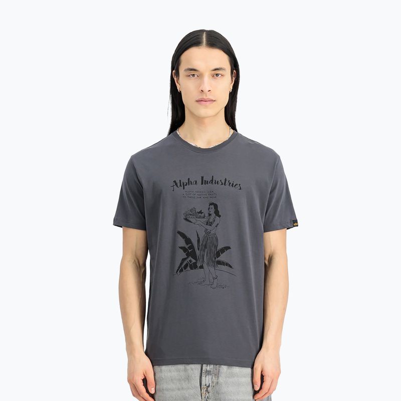 Tricou pentru bărbați  Alpha Industries Hawaii vintage grey