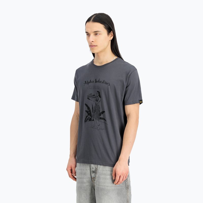 Tricou pentru bărbați  Alpha Industries Hawaii vintage grey 4