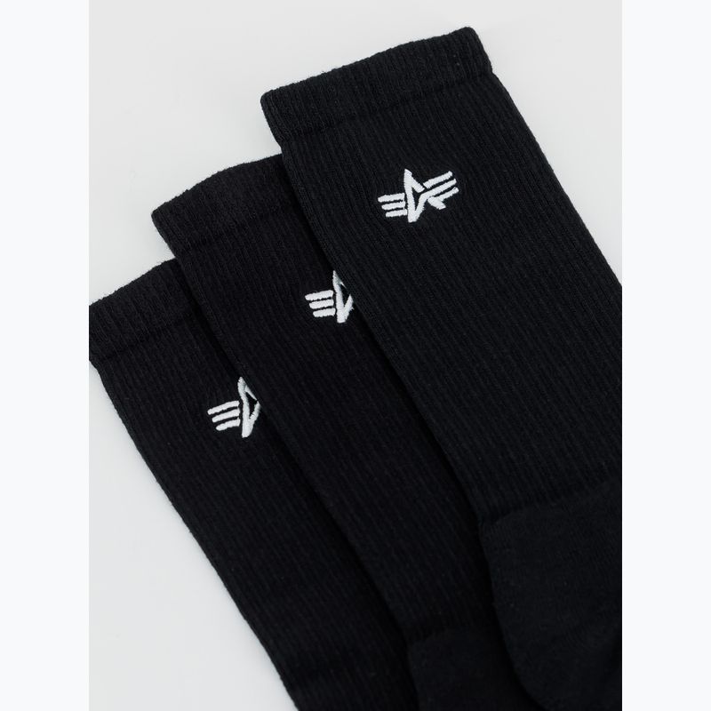 Șosete pentru bărbați Alpha Industries Basic 3 perechi black 3