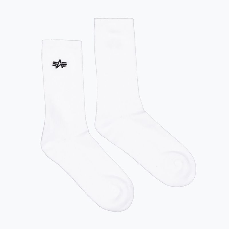 Șosete pentru bărbați Alpha Industries Basic 3 perechi white 2