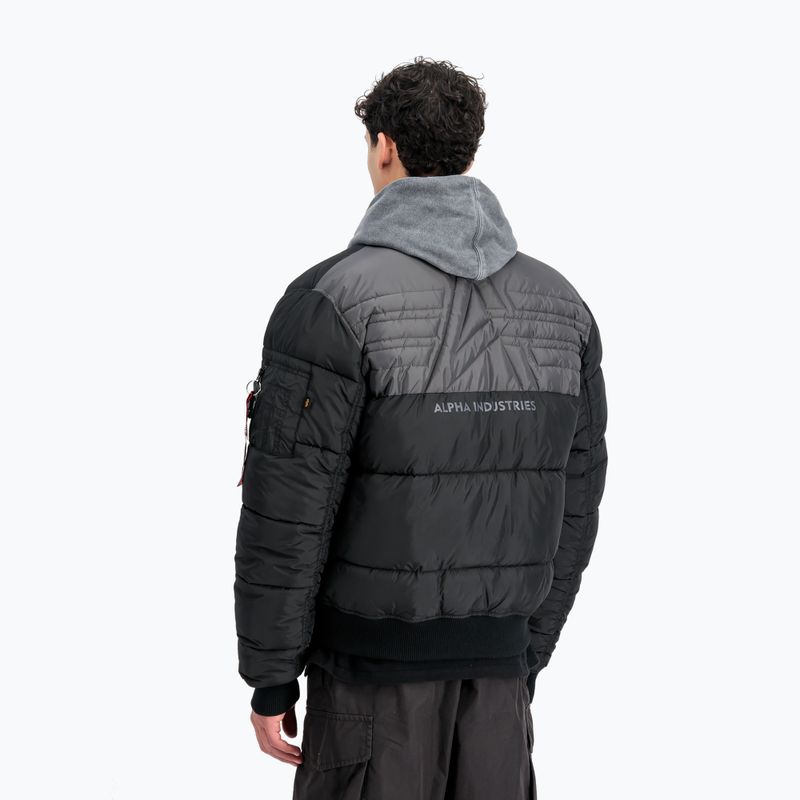 Geacă izolată pentru bărbați Alpha Industries MA-1 Logo Puffer Bomber black 3