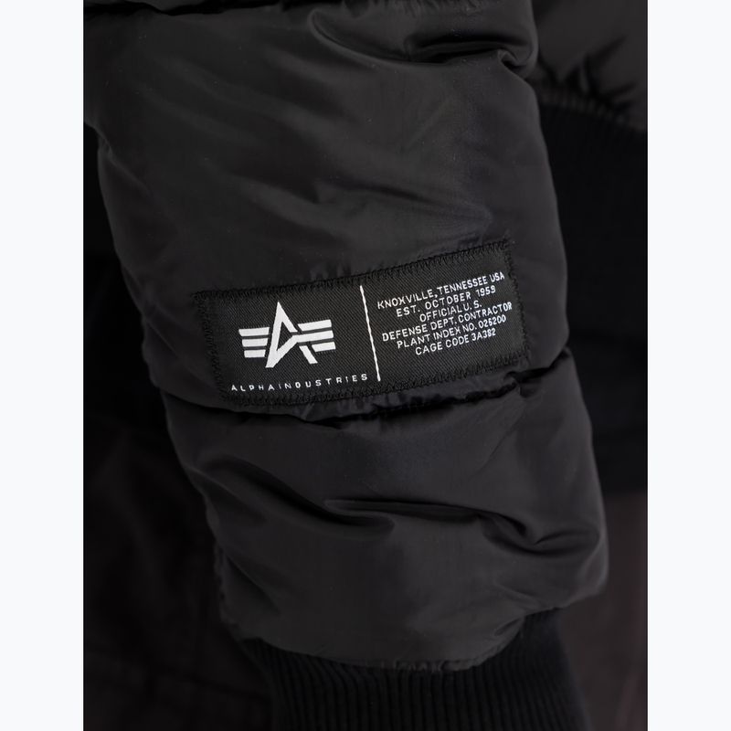 Geacă izolată pentru bărbați Alpha Industries MA-1 Logo Puffer Bomber black 6