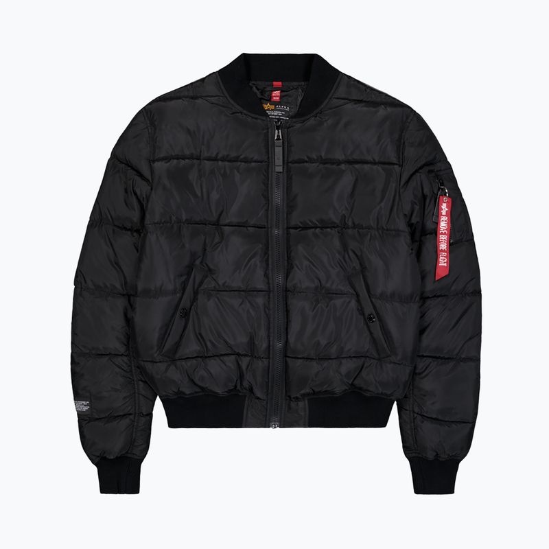 Geacă izolată pentru bărbați Alpha Industries MA-1 Logo Puffer Bomber black 7