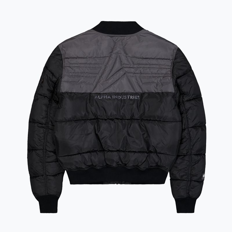 Geacă izolată pentru bărbați Alpha Industries MA-1 Logo Puffer Bomber black 8
