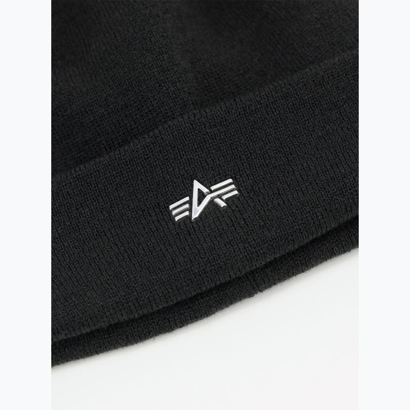 Căciulă de iarnă Alpha Industries Metal Logo Beanie black 3