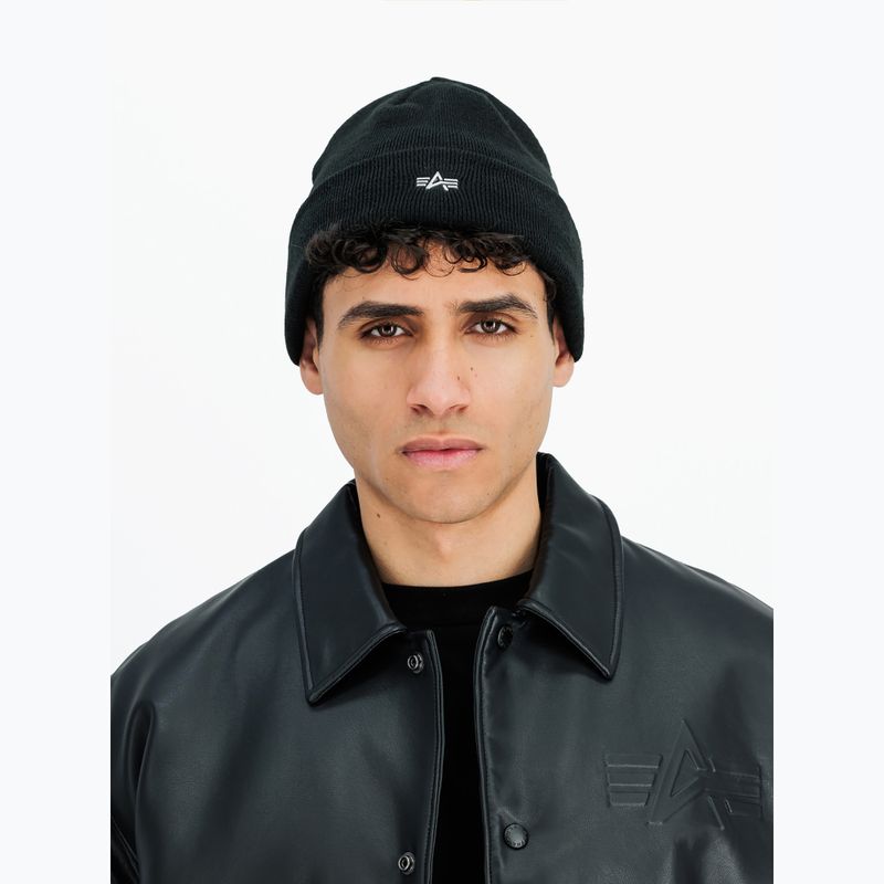 Căciulă de iarnă Alpha Industries Metal Logo Beanie black 4