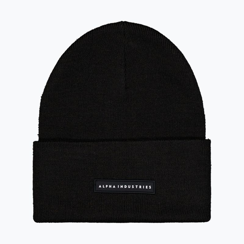Căciulă Alpha Industries Rubber Logo Beanie black