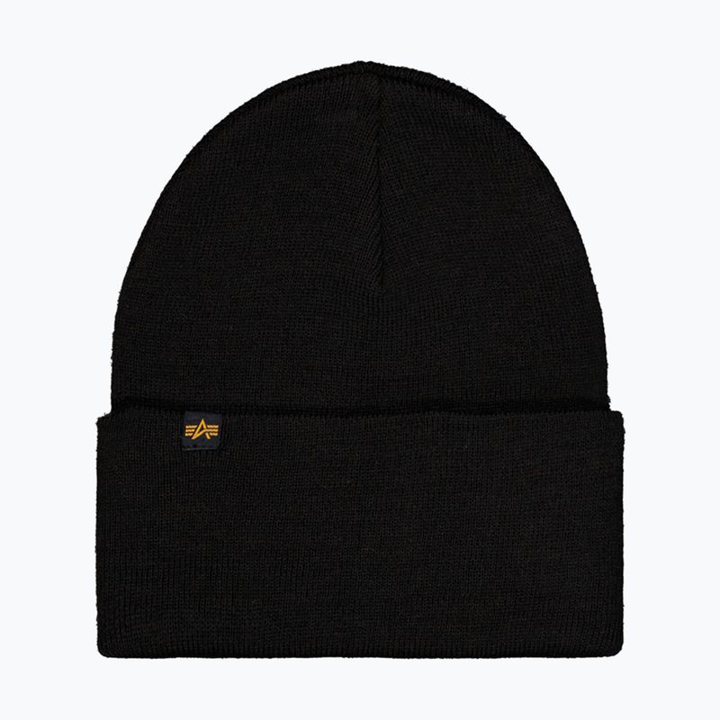 Căciulă Alpha Industries Rubber Logo Beanie black 2